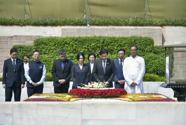 Did Singapore PM Lawrence Wong Pay Tribute to Mahatma Gandhi at Raj Ghat?