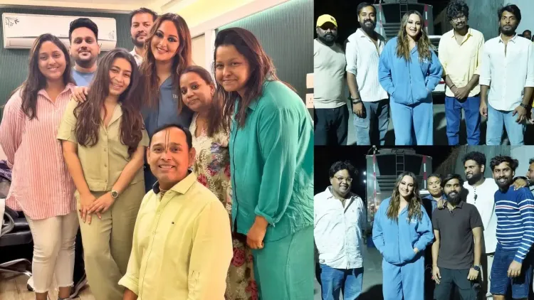 Sonakshi Sinha Celebrates Completing Her Telugu Film 'Jatadhara'