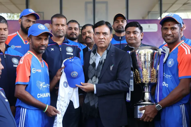 Union Sports Minister Honors Indian PD Cricket Team, Pledges Full Support for 'Divyang' Athletes