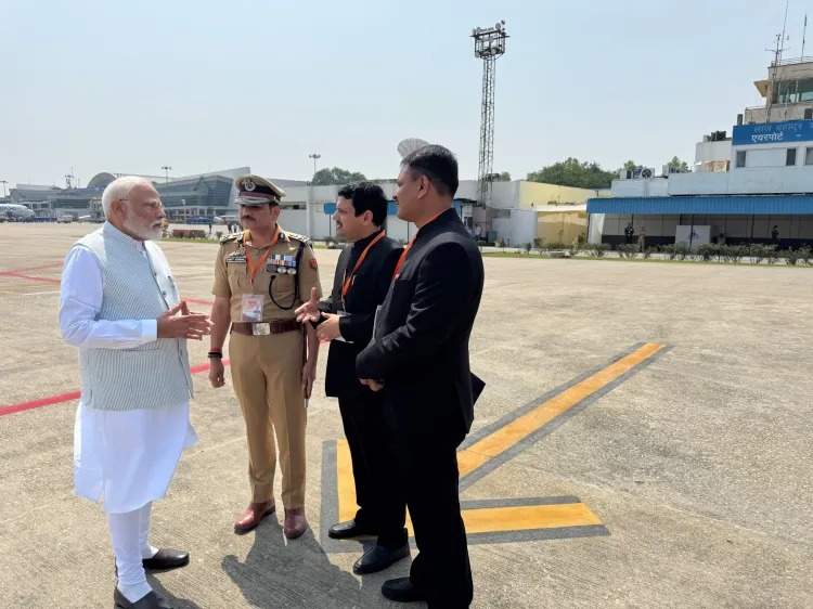 Powerful Image, Powerful Message: PM Modi's Firm Airport Meeting Signals Stance on Law and Order