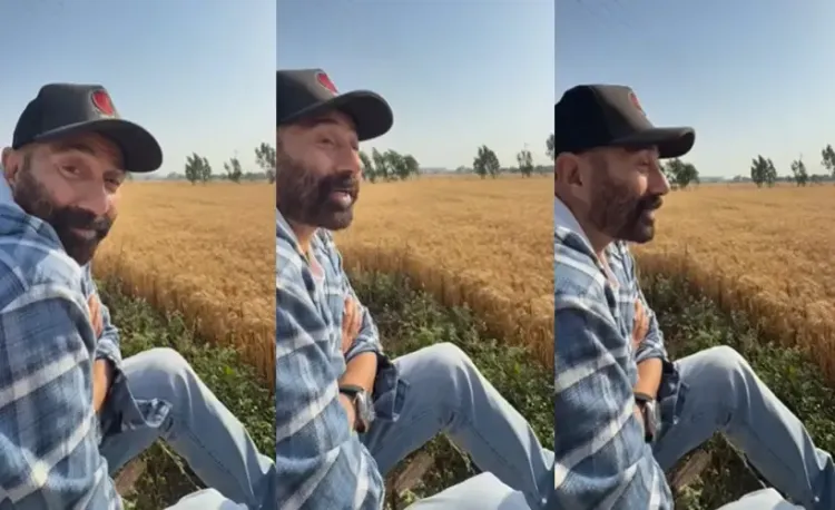 Sunny Deol Discovers ‘Sukoon’ in the Fields After Flight Delay