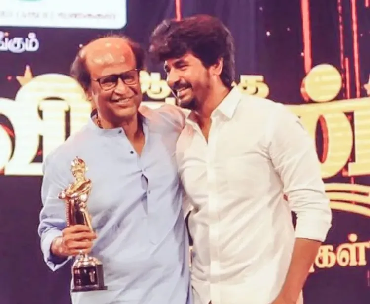 How did actor Sivakarthikeyan thank Rajinikanth for his inspiration?
