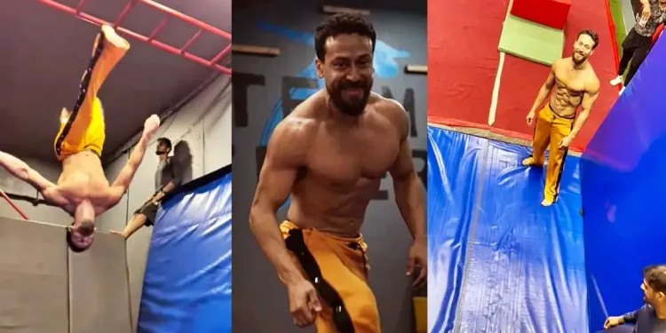 Is Tiger Shroff Showcasing His Strength by Carrying 80+ Kgs of Muscle?