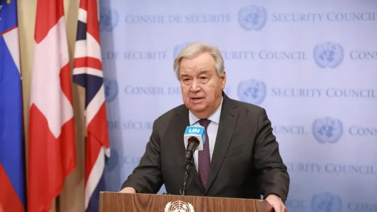 UN Leader Urges Halt to Hostilities in Syria and Revival of Political Dialogue