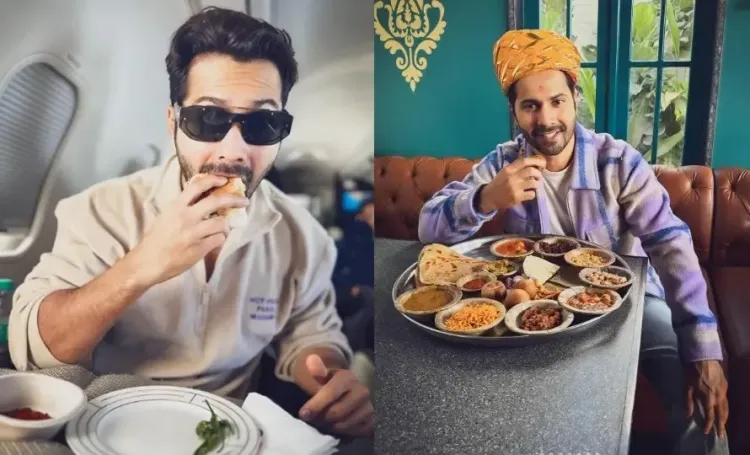 Varun Declares ‘What a Day in Jaipur’ While Enjoying ‘Dal Bati and Vada Pav’