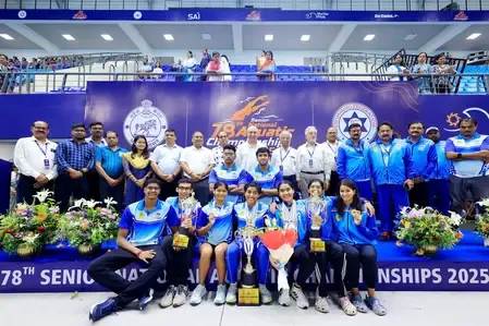 National Aquatics: Shaon Ganguly sets meet record in 400m IM; Karnataka tops medal tally