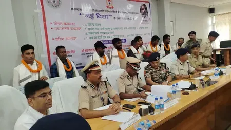 Nine ultras surrender with cache of weapons, including five AK-47s, in Jharkhand