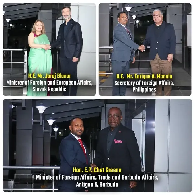 Raisina Dialogue 2025: Arrival of Foreign Ministers from Slovakia, Philippines, and Antigua & Barbuda in Delhi