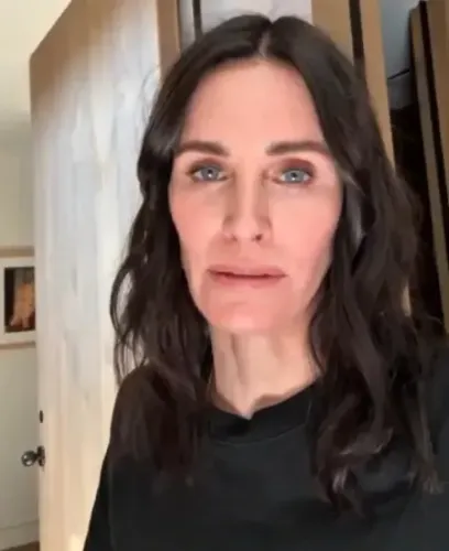 Courteney Cox assures she is not self-obsessed after finding cutouts, masks of herself in her closet