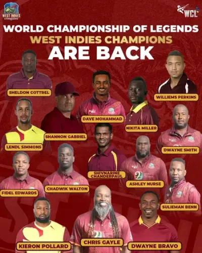 WCL 2025: Gayle, Pollard & Bravo lead star-studded comeback for West Indies Champions 