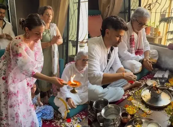 Soha Ali Khan Celebrates Herath Poshte with Kunal and Inaaya: ‘Love, Peace, and Prayer’