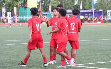 Swami Vivekananda Men's U-20 NFC: Mizoram. Delhi set up summit clash with identical 4-0 victories 