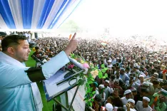 Did Tejashwi Yadav Escape Injury as Drone Crashes at Rally in Patna?