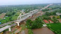 Is the Mumbai-Ahmedabad Bullet Train Project Making Progress with the Completion of the Ninth Steel Bridge?