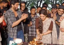 Did Mrunal Thakur Receive a Pre-Birthday Surprise on the Set of Adivi Sesh's 'Dacoit'?