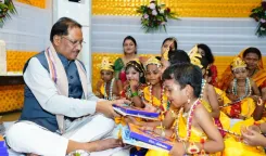क्या मुख्यमंत्री विष्णु देव साय ने सीएम आवास पर बाल गोपाल के साथ जन्माष्टमी मनाई?