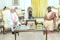 क्या प्रधानमंत्री मोदी ने राष्ट्रपति द्रौपदी मुर्मू से मुलाकात की?