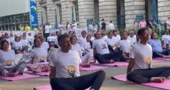 How is the Indian diaspora in the UK celebrating Yoga Day?