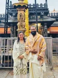 Did Rishab Shetty Seek Blessings at Kollur Shri Mookambika Devi Temple with His Wife Pragathi Shetty?
