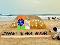 How Did Sand Artist Sudarsan Pattnaik Celebrate PM Modi's 11 Years in Office?