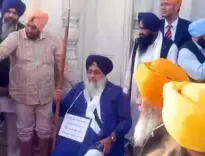 ‘Sinner’ Sukhbir Badal serves Akal Takht punishment as guard at Golden Temple