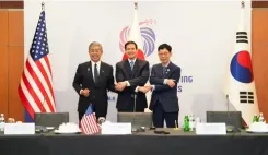 What Happened During the First High-Level Diplomatic Talks Between South Korea, US, and Japan?