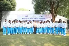 Sports Min fetes Indian team on historic show in Asia-Pacific Deaf Games