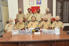 Who are the three arrested for cross-border arms smuggling in Punjab?