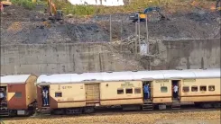 Have train services in NE been partially restored after the week-long disruption?