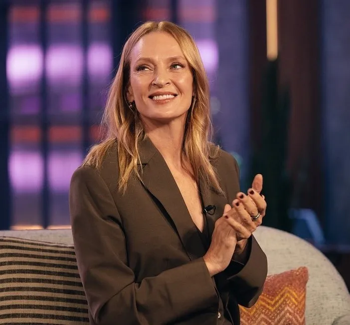 Does Uma Thurman Feel Anxious Eating On Screen?