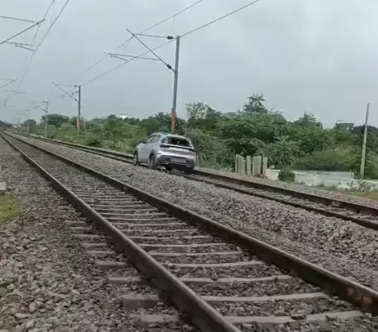 Why Did a Woman Drive Her Car on a Railway Track in Telangana?