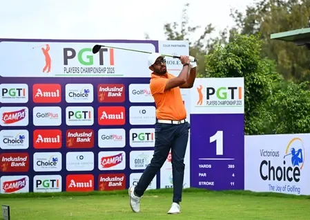 Yuvraj Sandhu continues hot streak with opening round 63 for lead at PGTI Players Championship